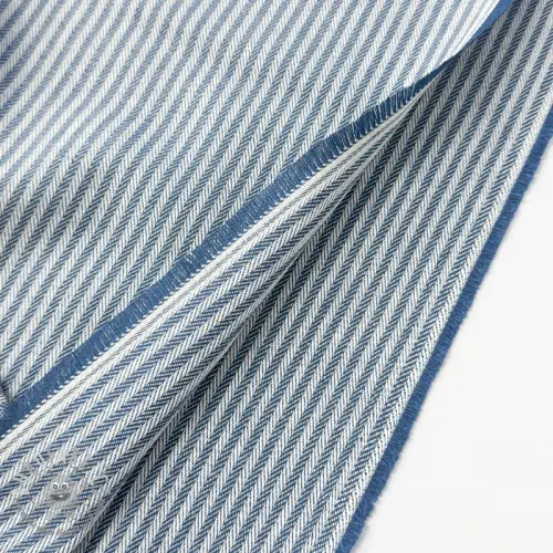 Tessuto decorativo DOBBY Colored stripe blue