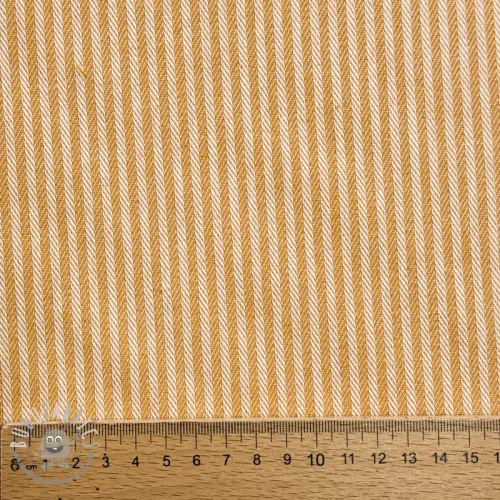 Tessuto decorativo DOBBY Colored stripe ochre
