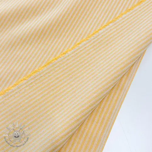 Tessuto decorativo DOBBY Colored stripe warm yellow