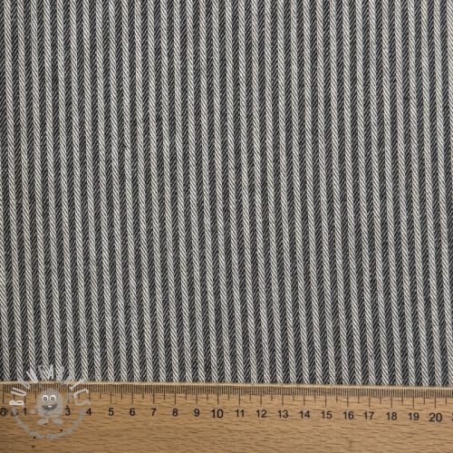 Tessuto decorativo DOBBY Colored stripe graphite