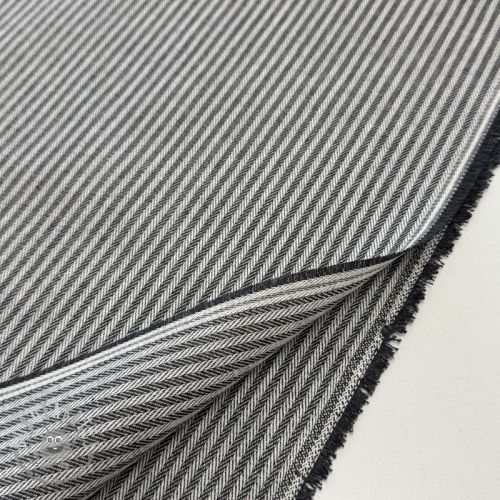 Tessuto decorativo DOBBY Colored stripe graphite
