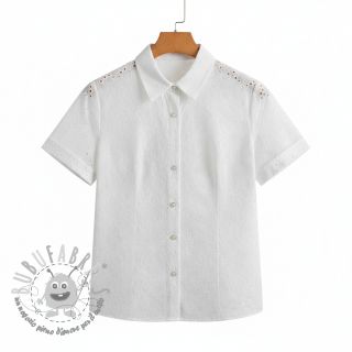 Tessuto di cotone EMBROIDERY 2 side Camelia
