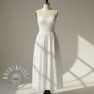 Tessuto di cotone EMBROIDERY 2 side Camelia