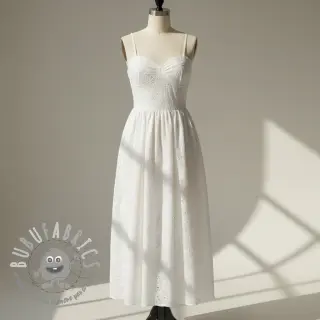 Tessuto di cotone EMBROIDERY 2 side Camelia