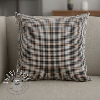 Tessuto di cotone YARN DYED BRUSHED Check Mike ecru