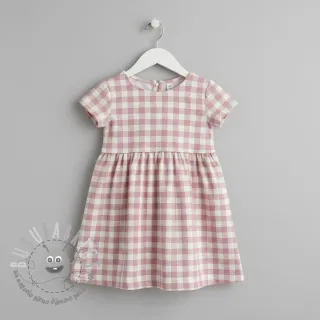 Tessuto di cotone FLANNEL BIG Check light pink