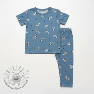 Tessuto di cotone FLANNEL Zebras blue