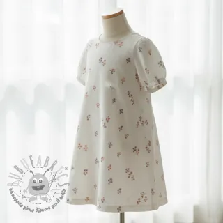 Tessuto di cotone FLANNEL Flowers white