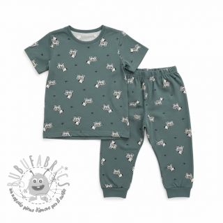 Tessuto di cotone FLANNEL Zebras green