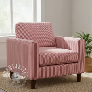 Tessuto decorativo DOBBY Colored stripe cherry