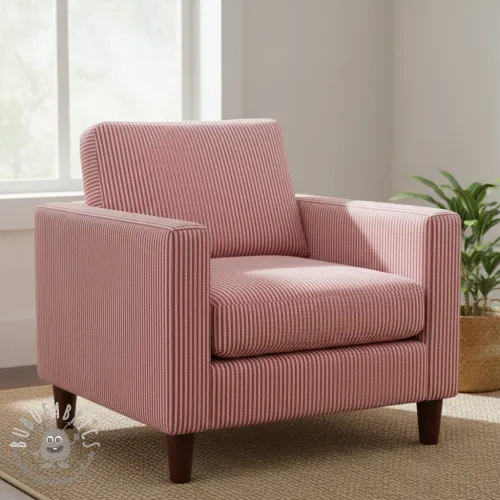 Tessuto decorativo DOBBY Colored stripe cherry