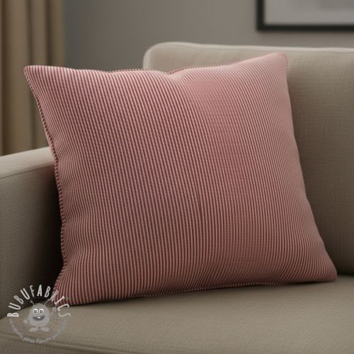 Tessuto decorativo DOBBY Colored stripe cherry