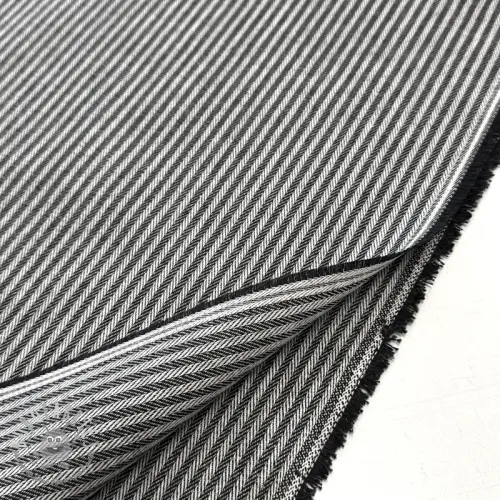 Tessuto decorativo DOBBY Colored stripe black