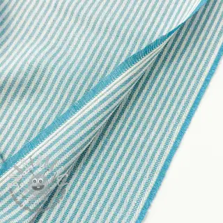 Tessuto decorativo DOBBY Colored stripe turquoise