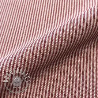 Tessuto decorativo DOBBY Colored stripe burgundy