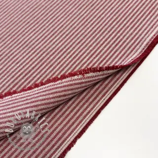 Tessuto decorativo DOBBY Colored stripe burgundy