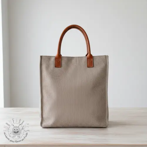 Tessuto decorativo DOBBY Colored stripe coffee