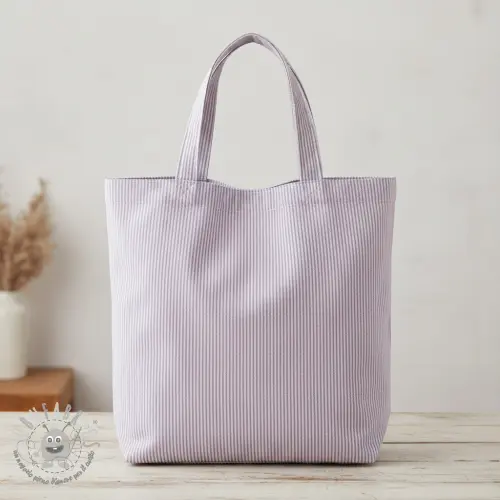 Tessuto decorativo DOBBY Colored stripe lavender