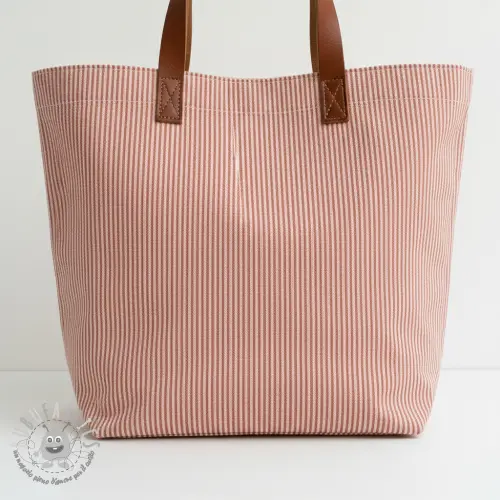 Tessuto decorativo DOBBY Colored stripe dark orange