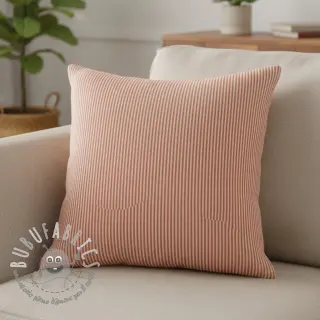 Tessuto decorativo DOBBY Colored stripe dark orange