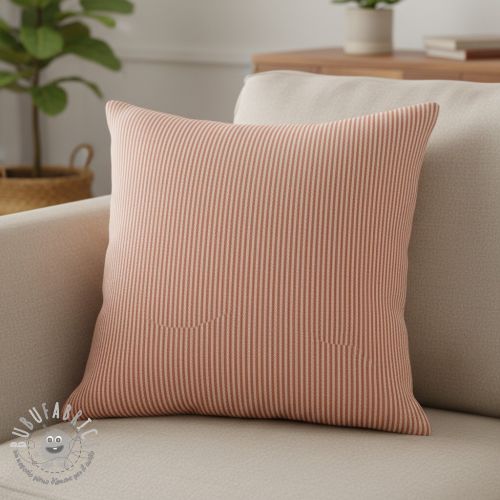 Tessuto decorativo DOBBY Colored stripe dark orange