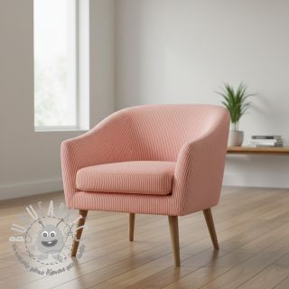 Tessuto decorativo DOBBY Colored stripe coral