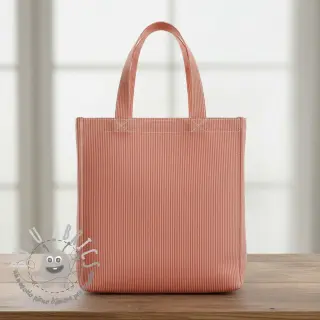 Tessuto decorativo DOBBY Colored stripe coral