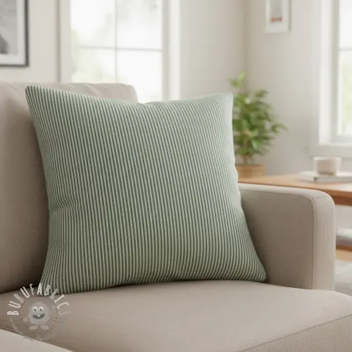 Tessuto decorativo DOBBY Colored stripe bottle green