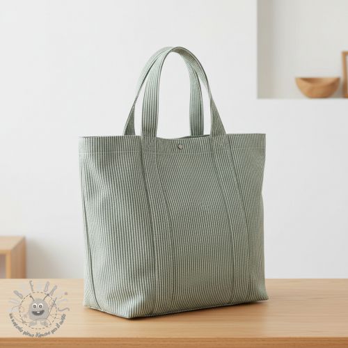 Tessuto decorativo DOBBY Colored stripe bottle green