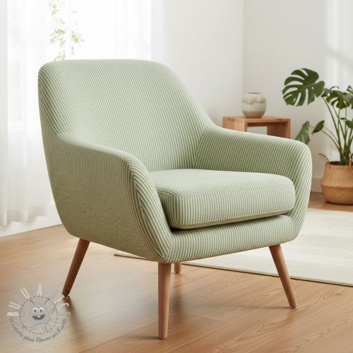 Tessuto decorativo DOBBY Colored stripe light green