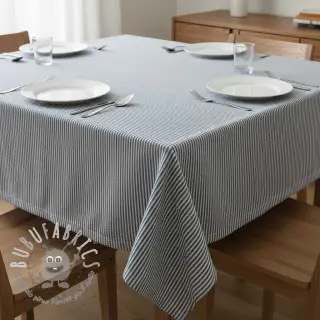 Tessuto decorativo DOBBY Colored stripe blue
