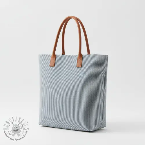 Tessuto decorativo DOBBY Colored stripe blue