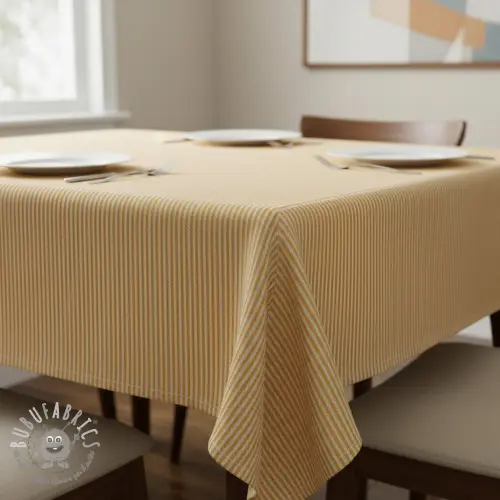 Tessuto decorativo DOBBY Colored stripe ochre