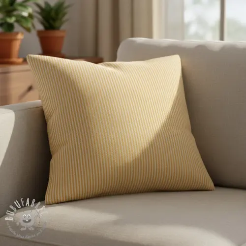 Tessuto decorativo DOBBY Colored stripe ochre
