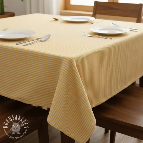 Tessuto decorativo DOBBY Colored stripe warm yellow