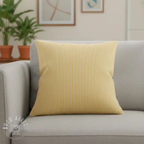 Tessuto decorativo DOBBY Colored stripe warm yellow