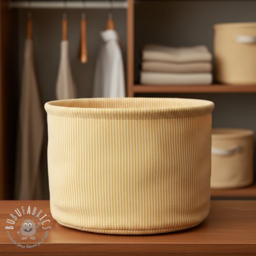 Tessuto decorativo DOBBY Colored stripe warm yellow