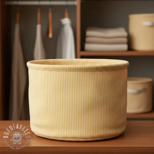 Tessuto decorativo DOBBY Colored stripe warm yellow