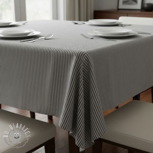 Tessuto decorativo DOBBY Colored stripe graphite