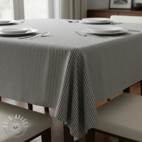Tessuto decorativo DOBBY Colored stripe graphite