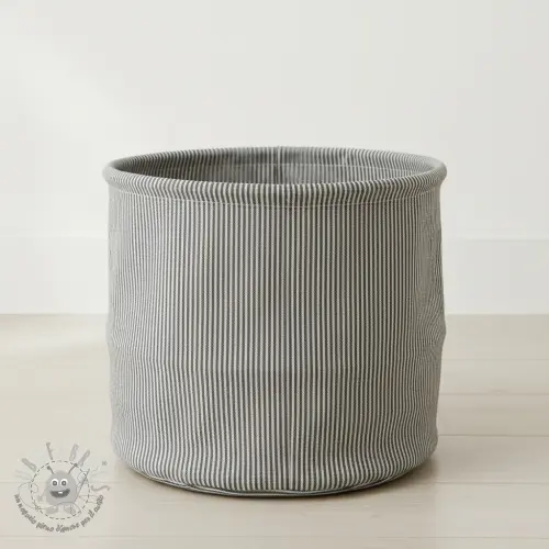 Tessuto decorativo DOBBY Colored stripe graphite