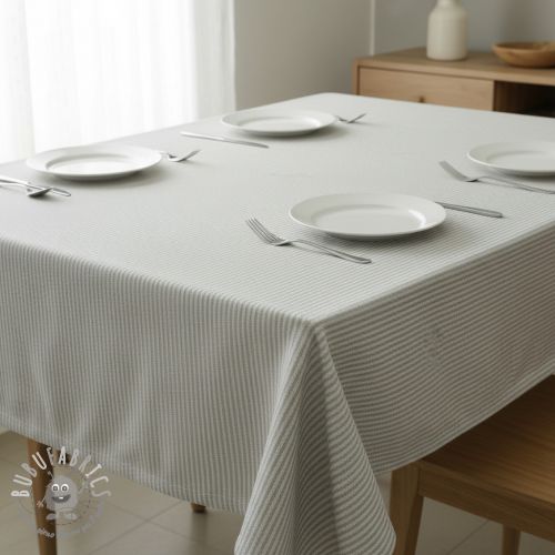 Tessuto decorativo DOBBY Colored stripe light grey