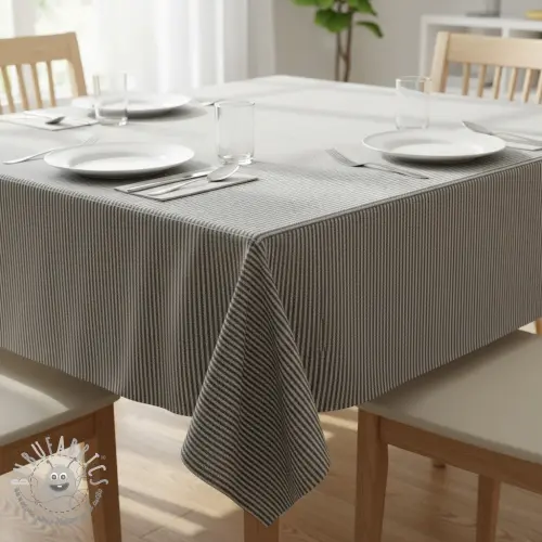 Tessuto decorativo DOBBY Colored stripe black