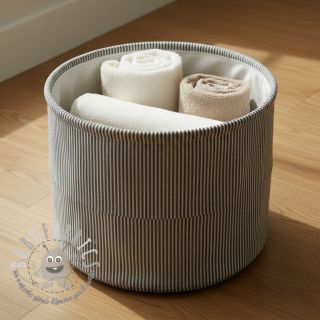 Tessuto decorativo DOBBY Colored stripe black