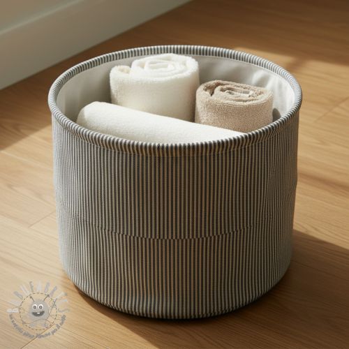 Tessuto decorativo DOBBY Colored stripe black