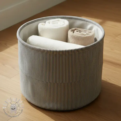 Tessuto decorativo DOBBY Colored stripe black