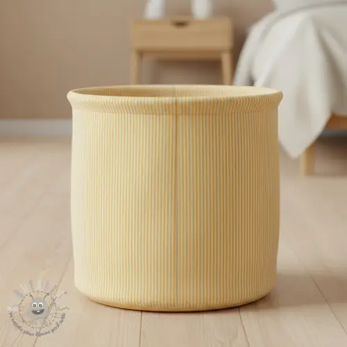Tessuto decorativo DOBBY Colored stripe pastel yellow