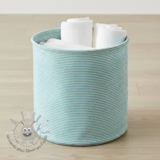 Tessuto decorativo DOBBY Colored stripe turquoise