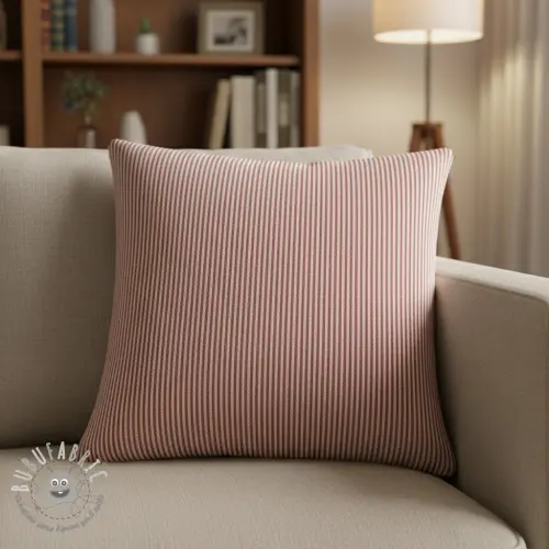 Tessuto decorativo DOBBY Colored stripe burgundy