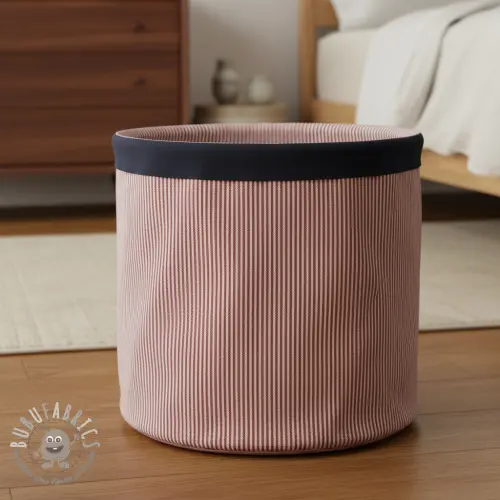 Tessuto decorativo DOBBY Colored stripe burgundy